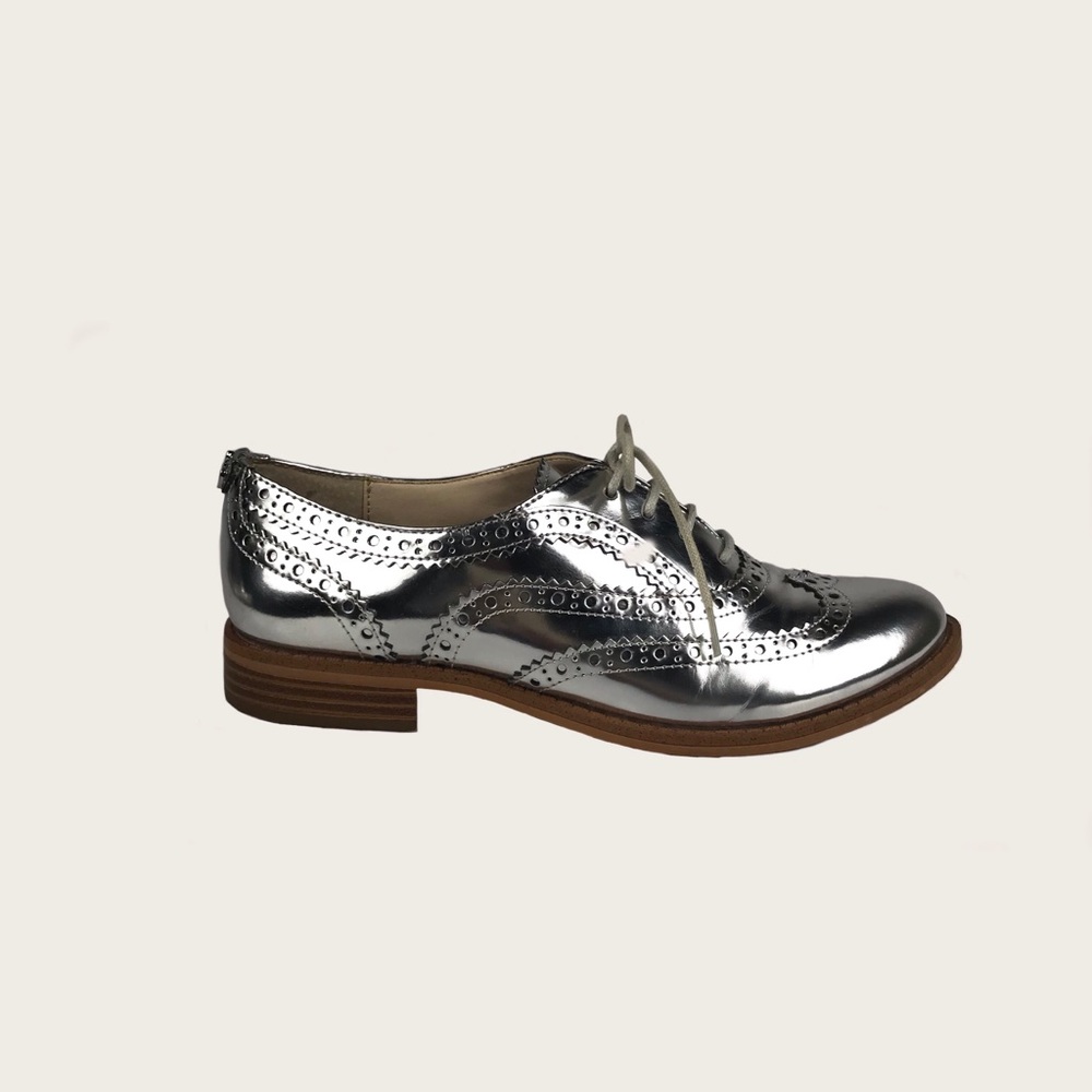 ⚡️Sam Edelman JEROME Silver Oxford Flats